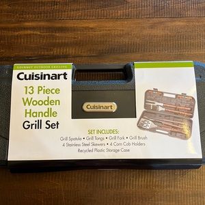 Cuisinart 13pc Wooden Handle Grill Set